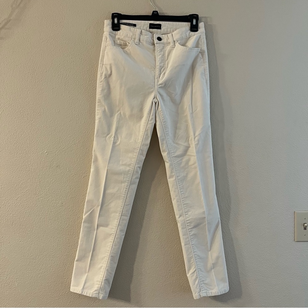 Talbots Velveteen Women's Cream Straight Leg Jeans - Size 0P